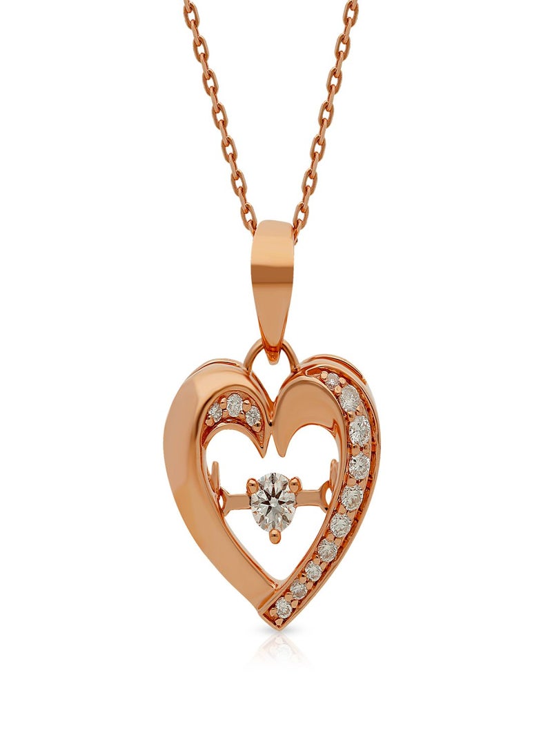 Malabar Gold and Diamonds 18 Karat 750 Purity Mine Diamond Pendant MPRGHTH022PN1 - Image 1